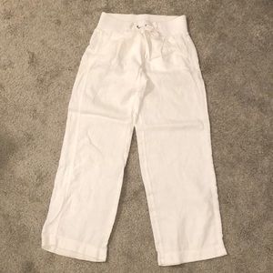 Athleta wide leg linen pants size 2P